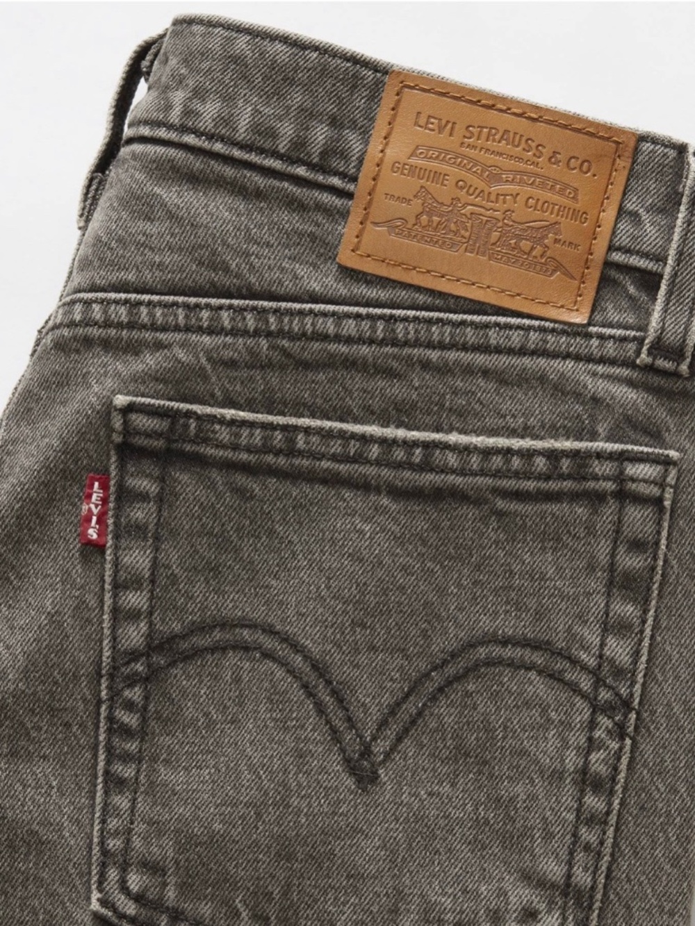 EUC Levi’s Grey Wedgie Straight Ankle Jeans with Stretch - Women’s Size 28 - Picture 7 of 11